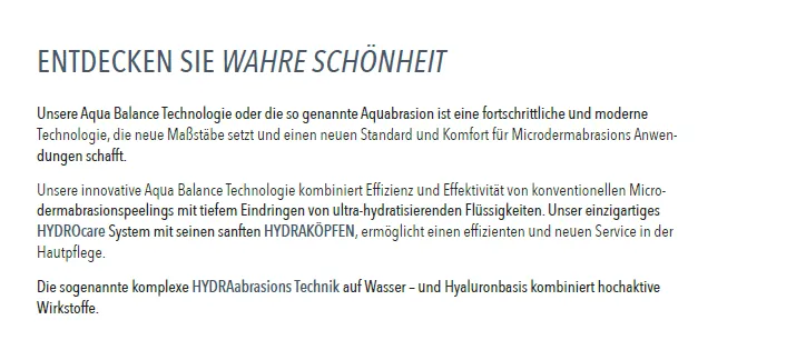 Aqua-Balance-Technologie: erfrischt sonnengeschädigte Haut, reduziert Pigmentverschiebungen, wirkt Mischhaut entgegen und sorgt für sichtbare Anti-Aging-Resultate