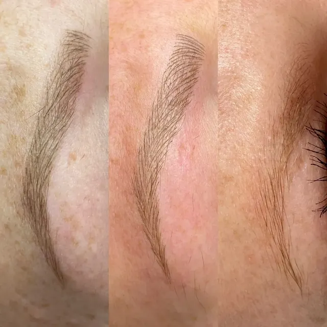 Augenbrauen Permanent Make-up – vorher und nachher